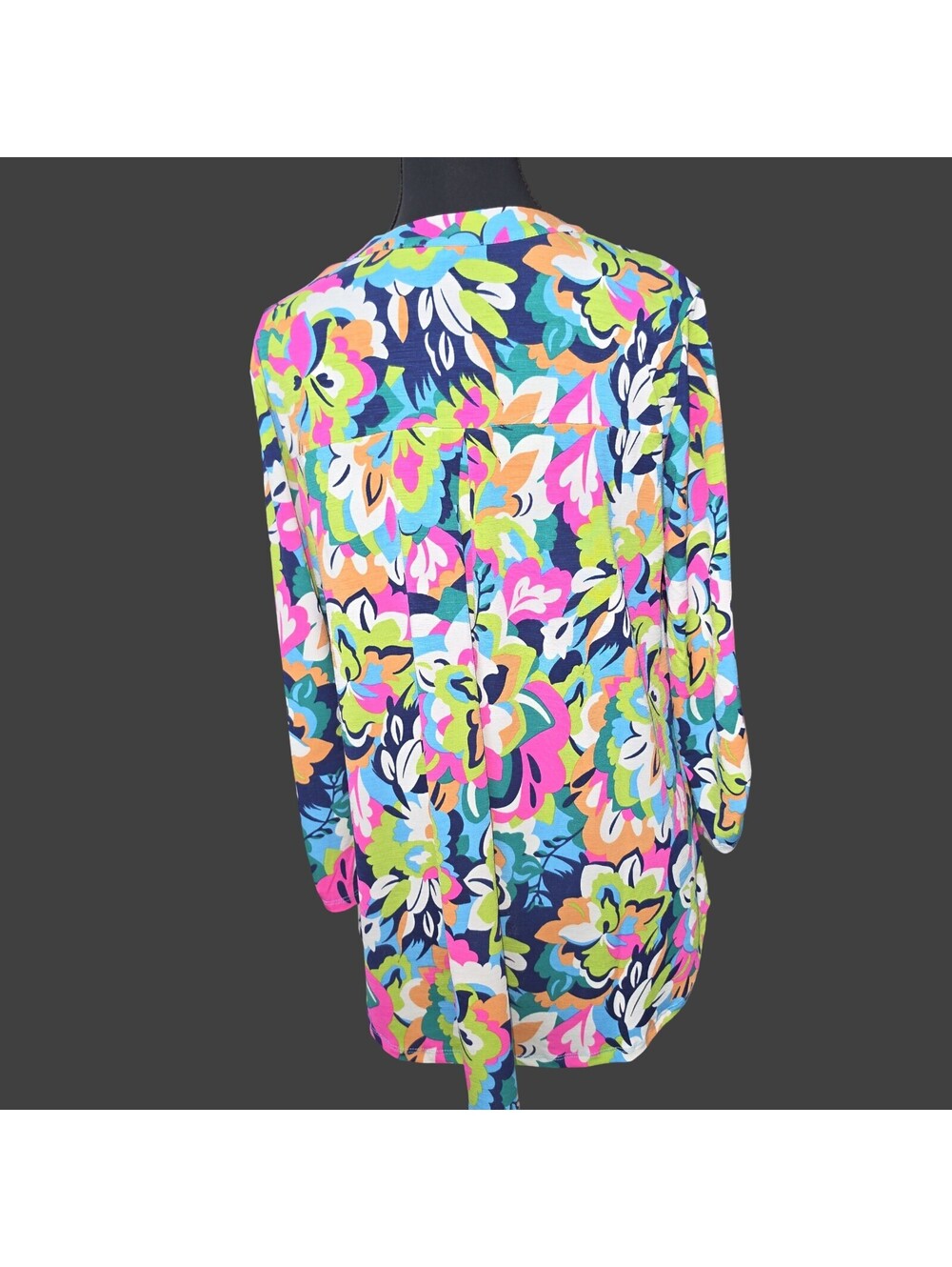 Scarlett Multicolor Floral V-Neck Tunic Top Size Small, Med, Large - Picture 2 of 5